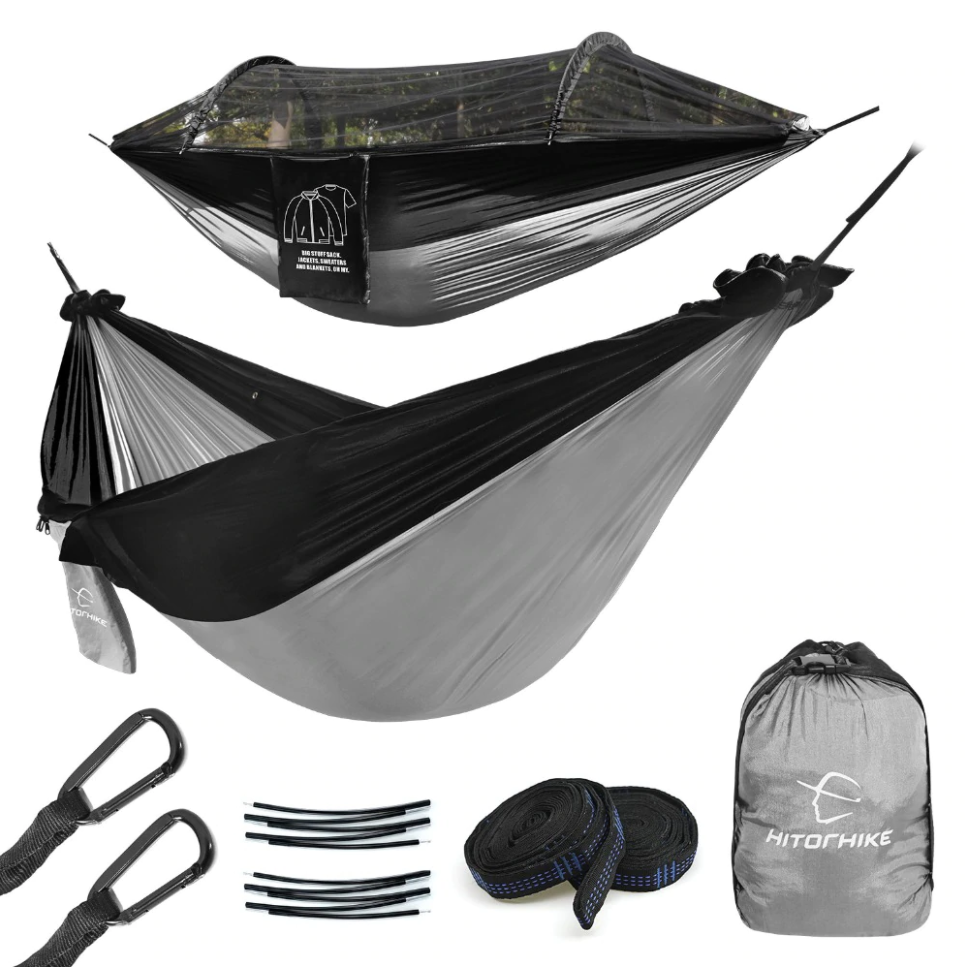 TrailNest Pro hordozható rovarvédő függőágy utazáshoz és kültéri pihenéshez bárhol, mindennapi használatra