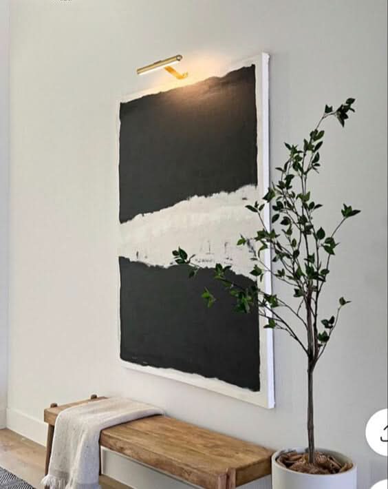 Modern Wall Photo Lamp With Adjustable Lighting For Artwork And Photos Sleek Elongated Design For Art Displays