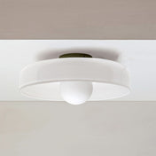 Moderne rund loftslampe med elegant glasdesign til moderne stuer, køkkener og gange