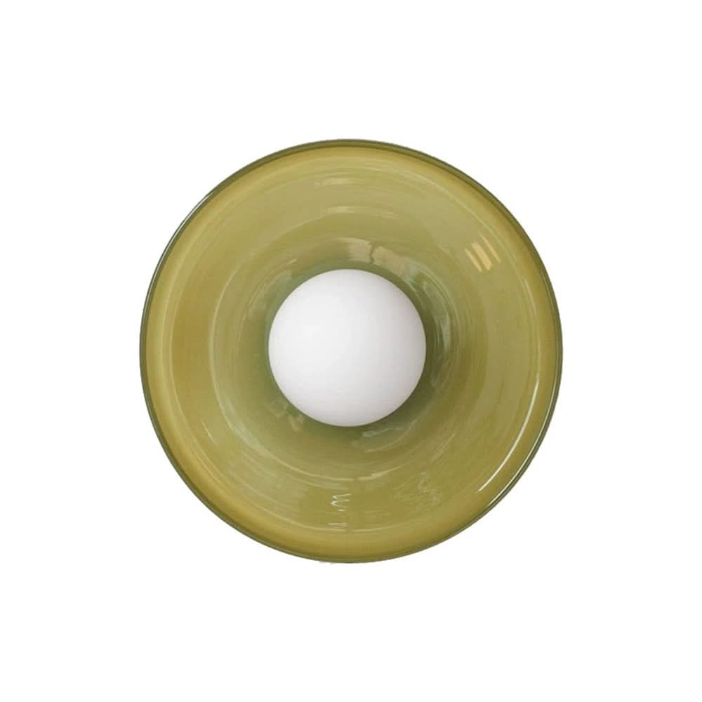 Moderne rund loftslampe med elegant glasdesign til moderne stuer, køkkener og gange