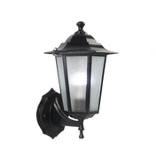 Outdoor Wall Lantern With Motion Sensor And Black Metal Frame For Exterior Use For Exterior Walls And Entrances