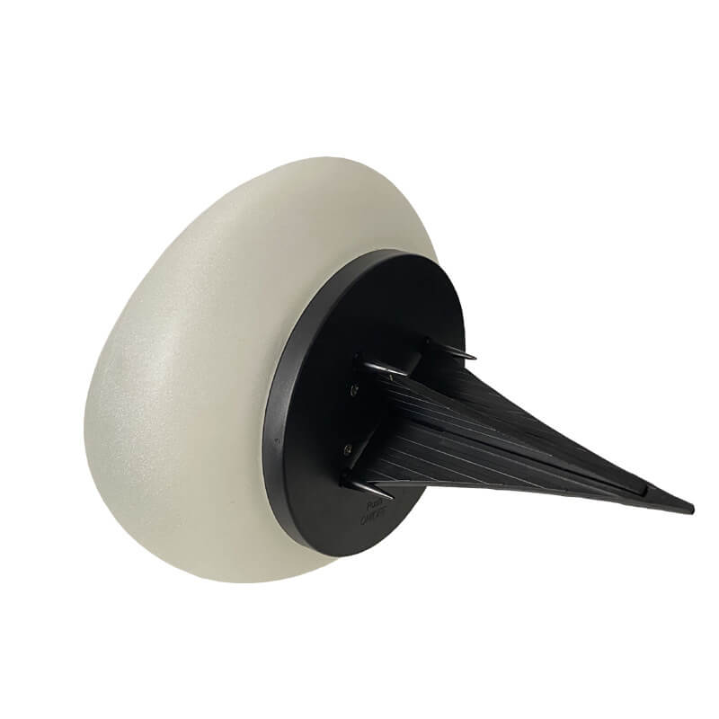 Frostet glas-look solcelledrevet jordlampe med kompakt design til udendørs stier og kanter
