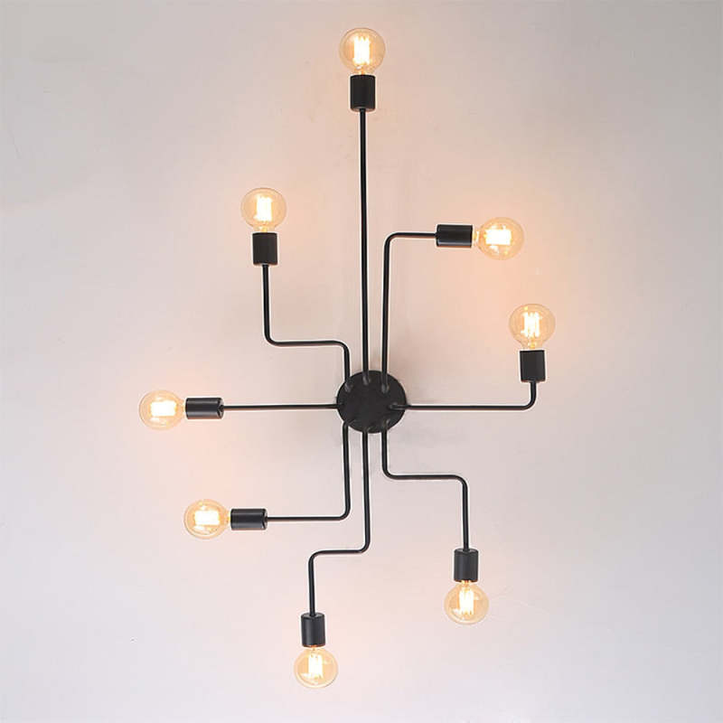 Nova industriel sort metal loftlampe til moderne interiører og minimalistiske rum med tidløs appel