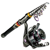 1.8-3.6m Carbon Fiber Fishing Rod And Reel Combo Super Hard Telescopic Fishing Pole Spinning Reel Kit Max Resistance 3-8kg Pesca 0