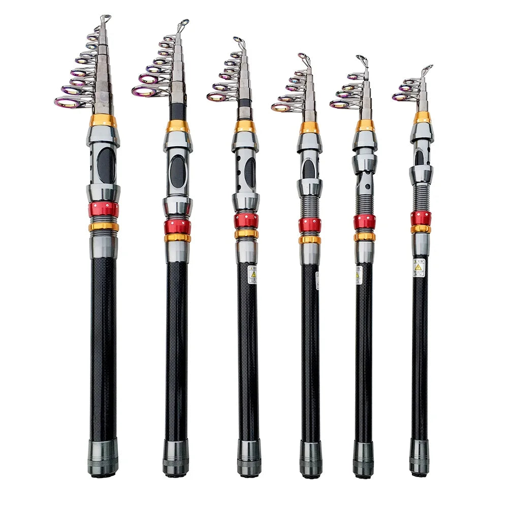 1.8-3.6m Carbon Fiber Fishing Rod And Reel Combo Super Hard Telescopic Fishing Pole Spinning Reel Kit Max Resistance 3-8kg Pesca 3