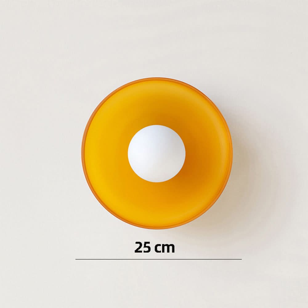 Moderne rund loftslampe med elegant glasdesign til moderne stuer, køkkener og gange