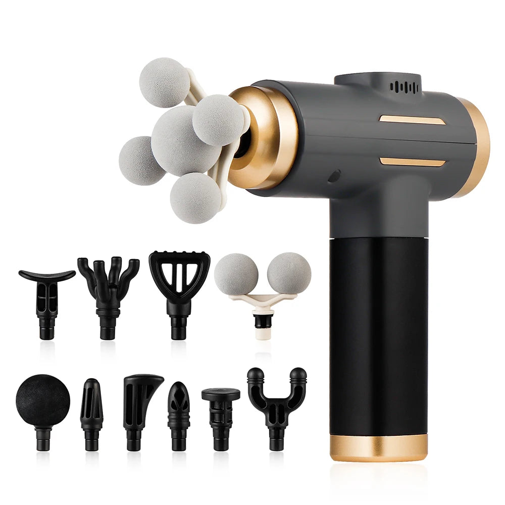 11-IN-1 Electric Massage Gun 99 Level Powerful Fascia Gun High-Frequency Vibration Body Massage Gun Arms Leg Muscle masajeador 7