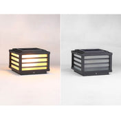 Lampe murale solaire extérieure noire, design carré pour montage sur clôture, pour murs et espaces de vie extérieurs