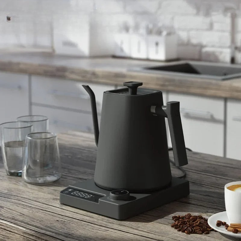 Aurora 1200W elektrisk elkedel med fleksibel tud og temperaturkontrol til kaffe og te 110V/220V