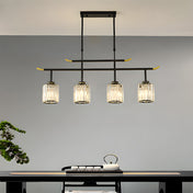 Kitchen Island Ceiling Light | Luxury Multi-Light Fixture | Elegant Indoor Light | Modern Dining Room Lighting | Iron and Crystal Design - Zardee 1