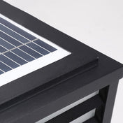 Lampe murale solaire extérieure noire, design carré pour montage sur clôture, pour murs et espaces de vie extérieurs