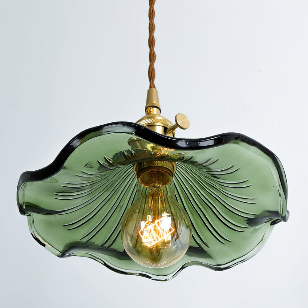 Hibiscus Flower Pendant Light | Elegant Glass Pendant Lighting | Adjustable Hanging Light | Modern Ceiling Fixture | Stylish Home Decor - Zardee-6