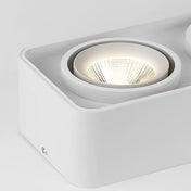 Firkantet justerbar loftslampe med dæmpbar LED-lys, moderne loftsarmatur med bevægeligt hoved