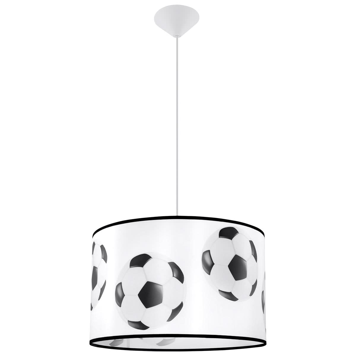 Lámpara colgante LED en forma de balón de fútbol para niños, luz de techo con diámetro de 40 cm para salas de juegos y dormitorios