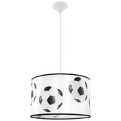 Lámpara colgante LED en forma de balón de fútbol para niños, luz de techo con diámetro de 40 cm para salas de juegos y dormitorios