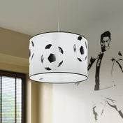 Lámpara colgante LED en forma de balón de fútbol para niños, luz de techo con diámetro de 40 cm para salas de juegos y dormitorios