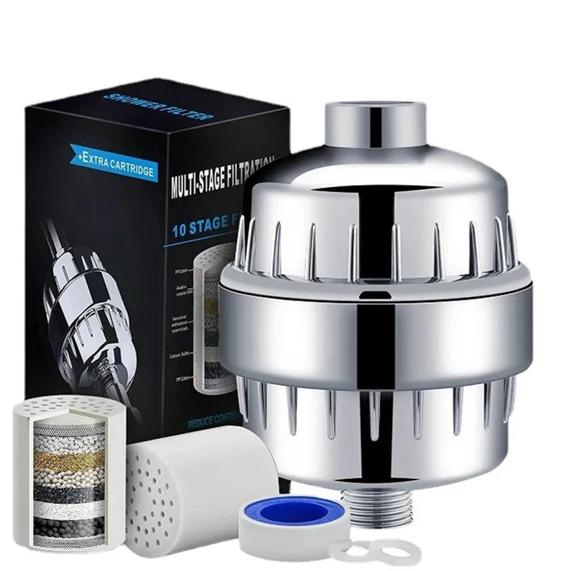 15-20Stages High householdto Remove Chlorine Fluoride Heavy Metals Filtered Soften Hard Water for Shower Head Cleaning Purifier 1