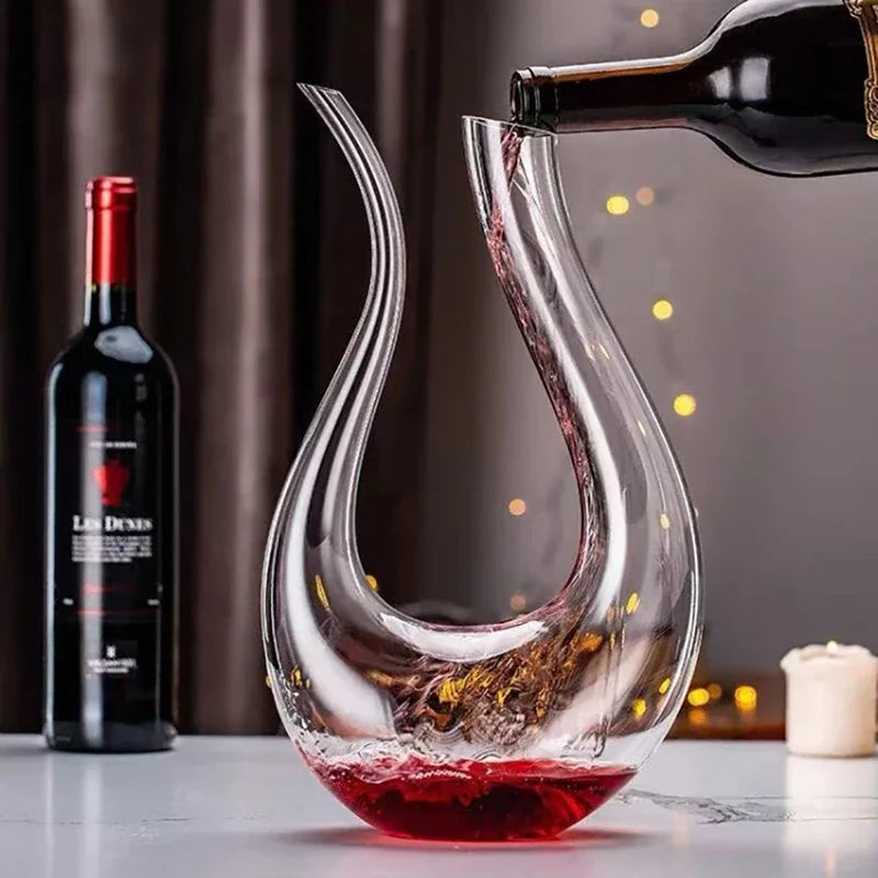 1500ML Big Decanter Handmade Crystal Red Wine Brandy Champagne Glasses Decanter Bottle Jug Pourer Aerator For Family Bar 0