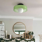 Moderne rund loftslampe med elegant glasdesign til moderne stuer, køkkener og gange