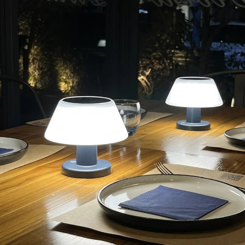 Solar Table Lamp | Eco-Friendly LED Light | Waterproof Outdoor Lantern | Rechargeable Solar Fixture | Modern Design Table Light - Zardee-2
