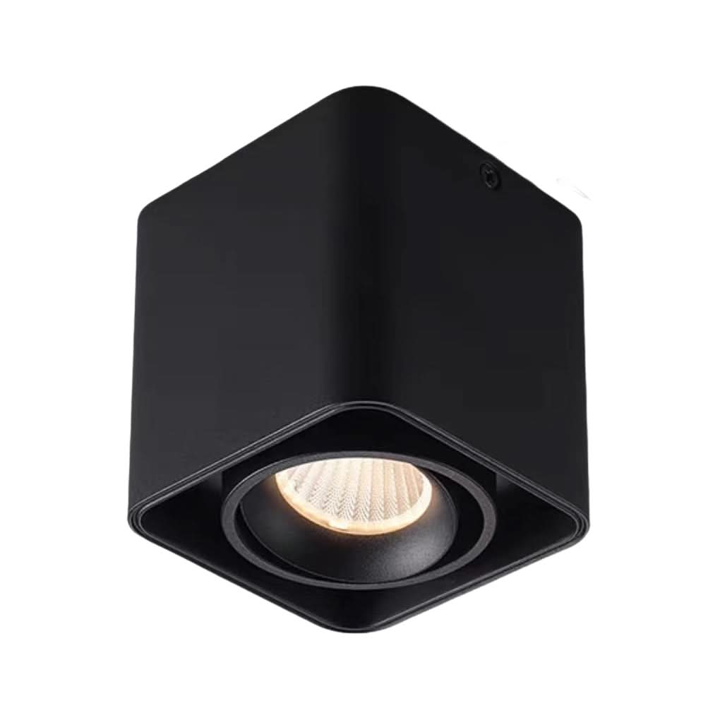 Firkantet justerbar loftslampe med dæmpbar LED-lys, moderne loftsarmatur med bevægeligt hoved