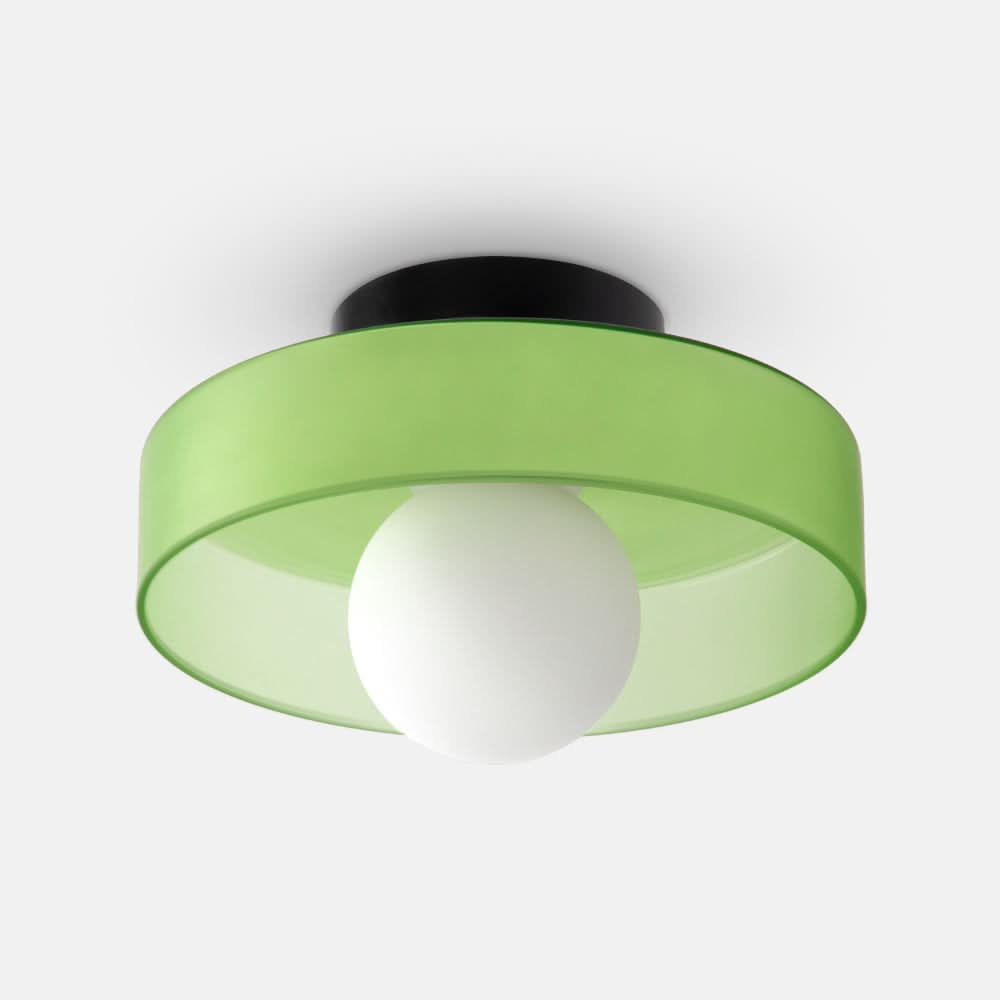 Moderne rund loftslampe med elegant glasdesign til moderne stuer, køkkener og gange