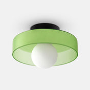 Moderne rund loftslampe med elegant glasdesign til moderne stuer, køkkener og gange
