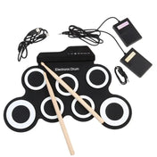 2022New Folding Silicone Hand Roll USB Electronic Drum Portable Practice Drums Pad Kit With Drumsticks Sustain Pedal 7