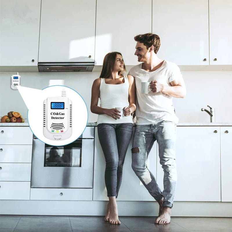 2024 Natural Gas Detector And Carbon Monoxide CO Detector Combustible Gas Leak Detector Monitor For Co Lpg Methane In Kitchen 5