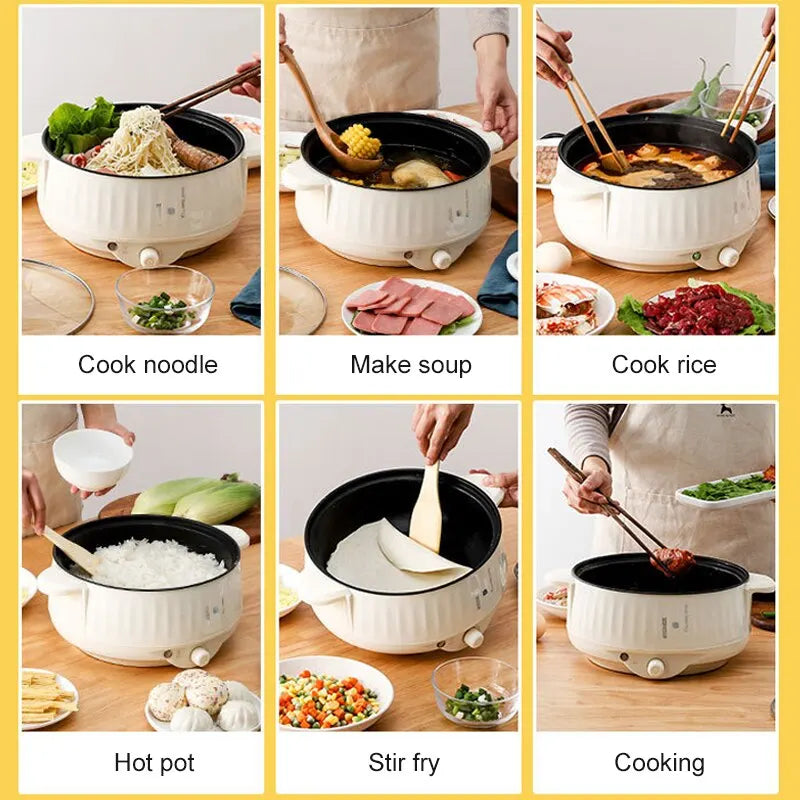 220V Multi Cookers Single/Double Layer Electric Pot 1-2 People Household Non-stick Pan Hot Pot Rice Cooker Cooking Appliances 2