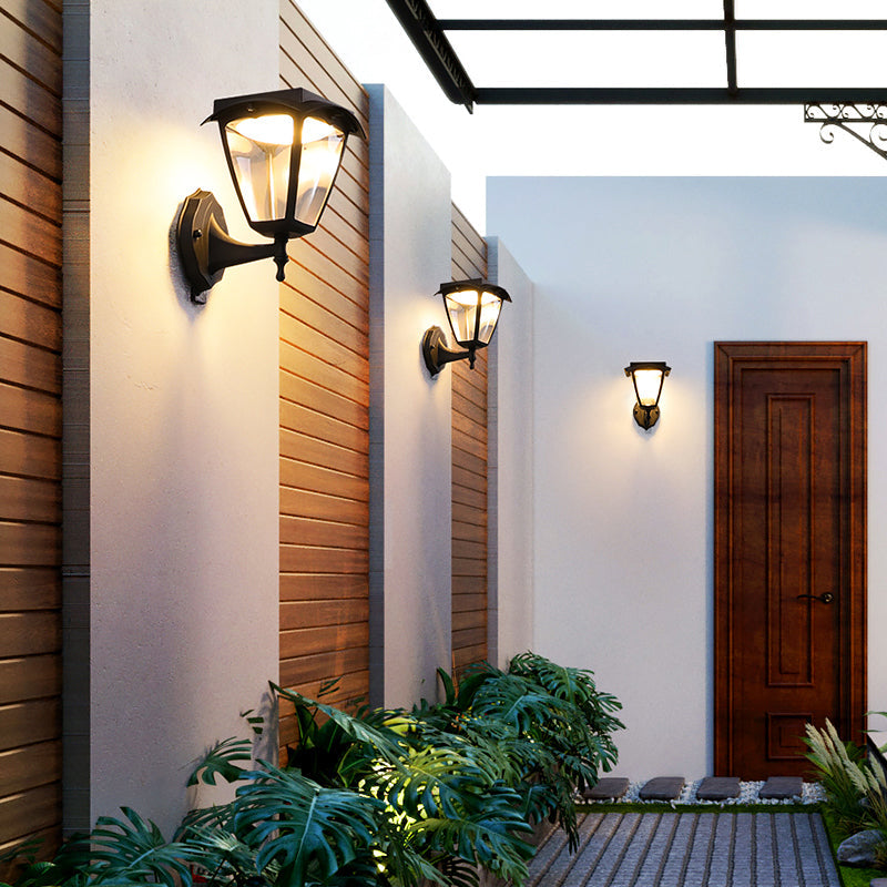 Vintage Solar Wall Lamp | Outdoor Solar Lights | Stylish Outdoor Lanterns | Eco-Friendly Outdoor Wall Lights | LED Garden Light Fixture - Zardee-4