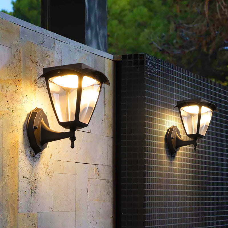 Vintage Solar Wall Lamp | Outdoor Solar Lights | Stylish Outdoor Lanterns | Eco-Friendly Outdoor Wall Lights | LED Garden Light Fixture - Zardee-2