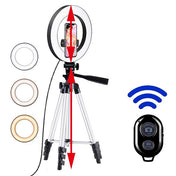 LED Selfie Ringlys til Telefoner med Bluetooth Fjernbetjening, Tripod Holder og Telefonholder, Vigtig Tilbehør