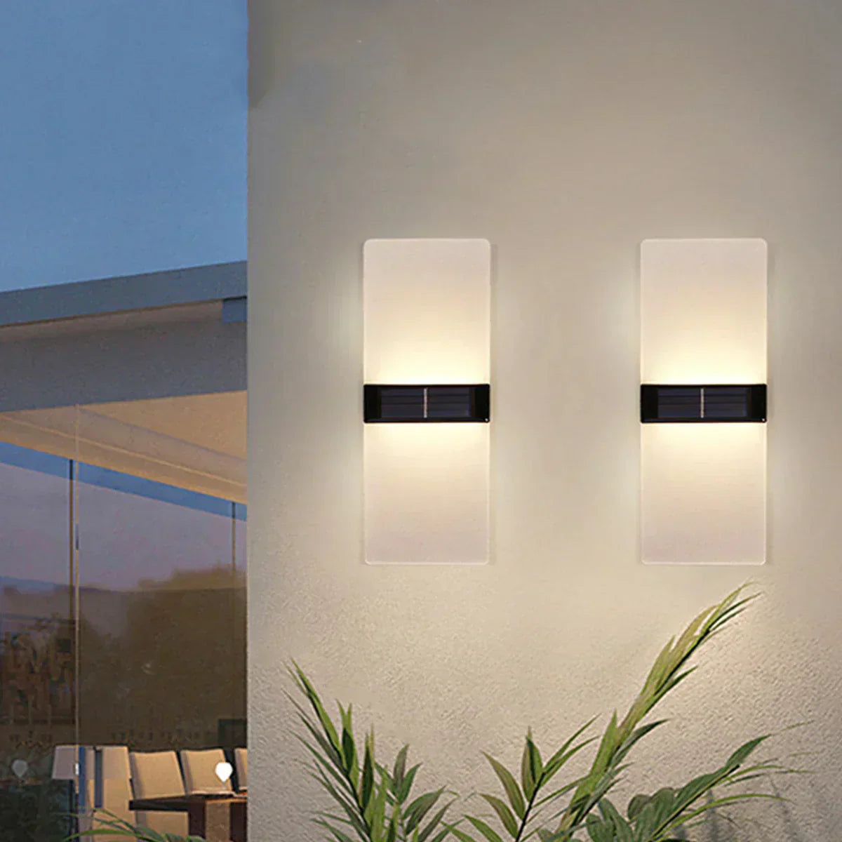 Solar Wall Lamp Outdoor | Waterproof LED Outdoor Lights | Energy-Efficient Solar Lights | Modern Garden Lighting | Durable Outdoor Wall Lights - Zardee-4