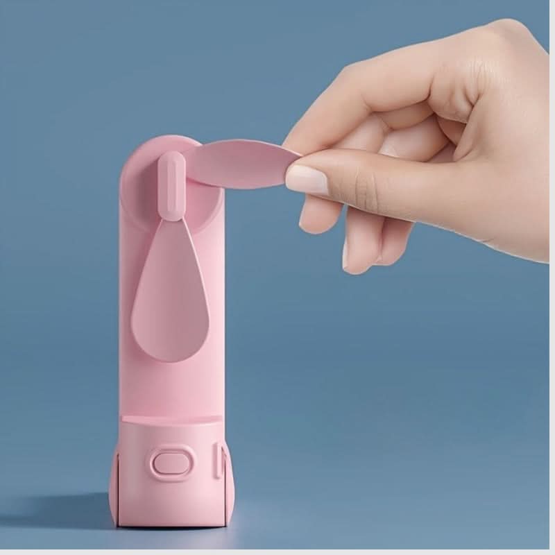 USB-genopladelig mini kompakt håndholdt bordventilator til personlig afkøling hvor som helst hjemme, på kontoret eller på rejse