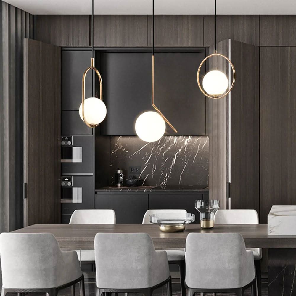 Serene Glas-Pendelleuchte Moderne Hängeleuchte für Wohnzimmer- und Essbereich-Dekor, Elegante Pendelleuchte