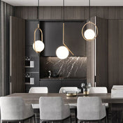 Serene Glas-Pendelleuchte Moderne Hängeleuchte für Wohnzimmer- und Essbereich-Dekor, Elegante Pendelleuchte