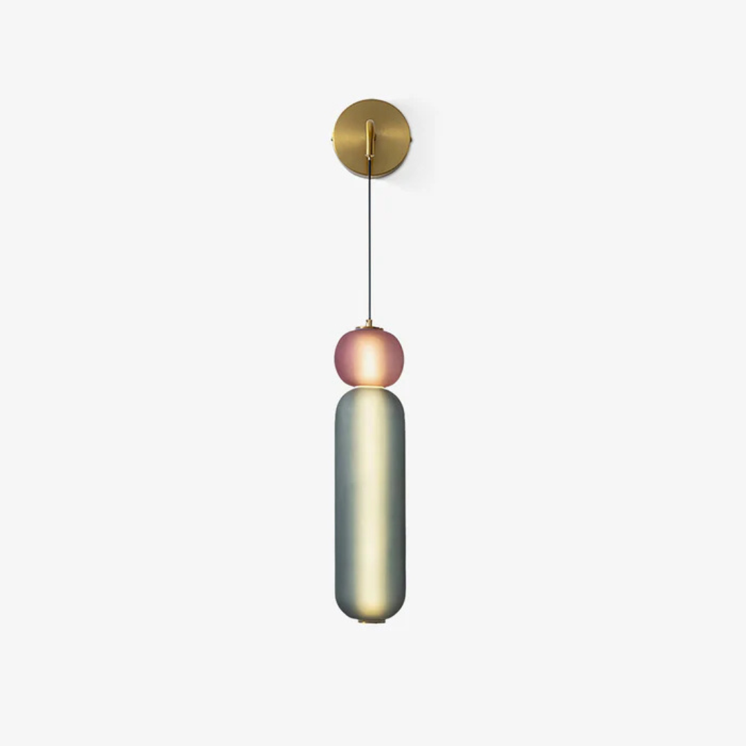 Modern LED Wall Light in Black and Gold Finish for Contemporary Home Interiors and Living Spaces
