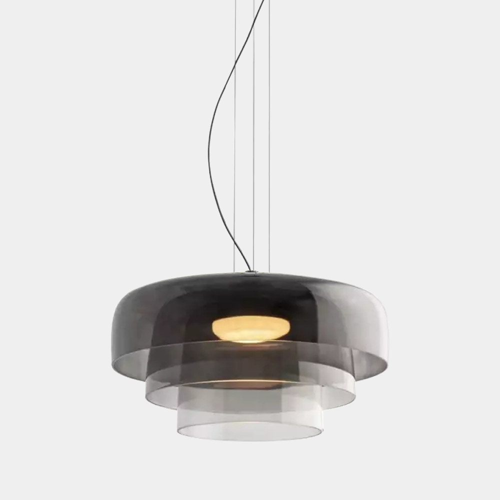 Aurora glasophængt lampe med unikt metal- og glasvedhængsdesign til moderne interiører