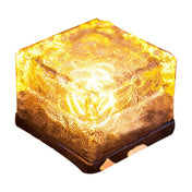 Solar Cube Garden Light With Colour Changing Water Ripple Effect For Outdoor Ground And Surface Decorative Lighting