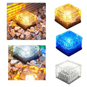 Solar Cube Garden Light With Colour Changing Water Ripple Effect For Outdoor Ground And Surface Decorative Lighting