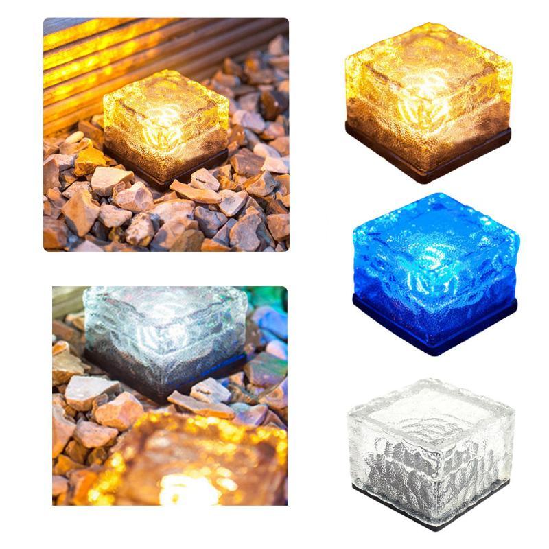 Solar Cube Garden Light With Colour Changing Water Ripple Effect For Outdoor Ground And Surface Decorative Lighting