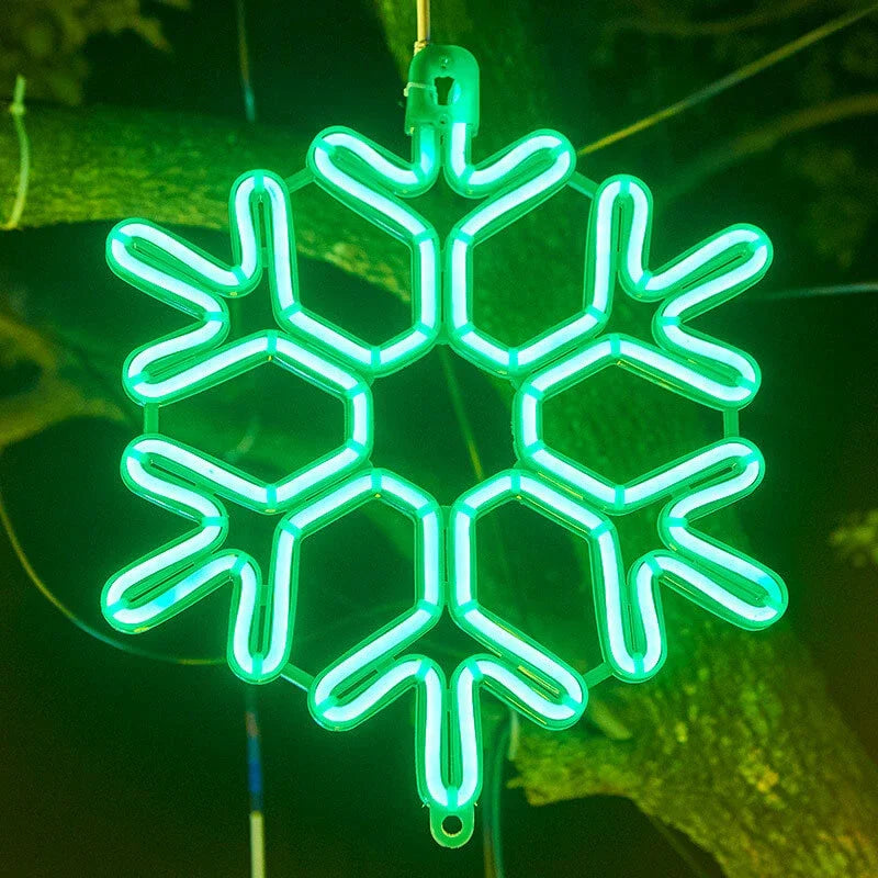 Snowflake LED Light | Weather Resistant Outdoor Lamp | Christmas Decoration Fixture | Energy Efficient Winter Light | Cozy Atmosphere Light - Zardee-4