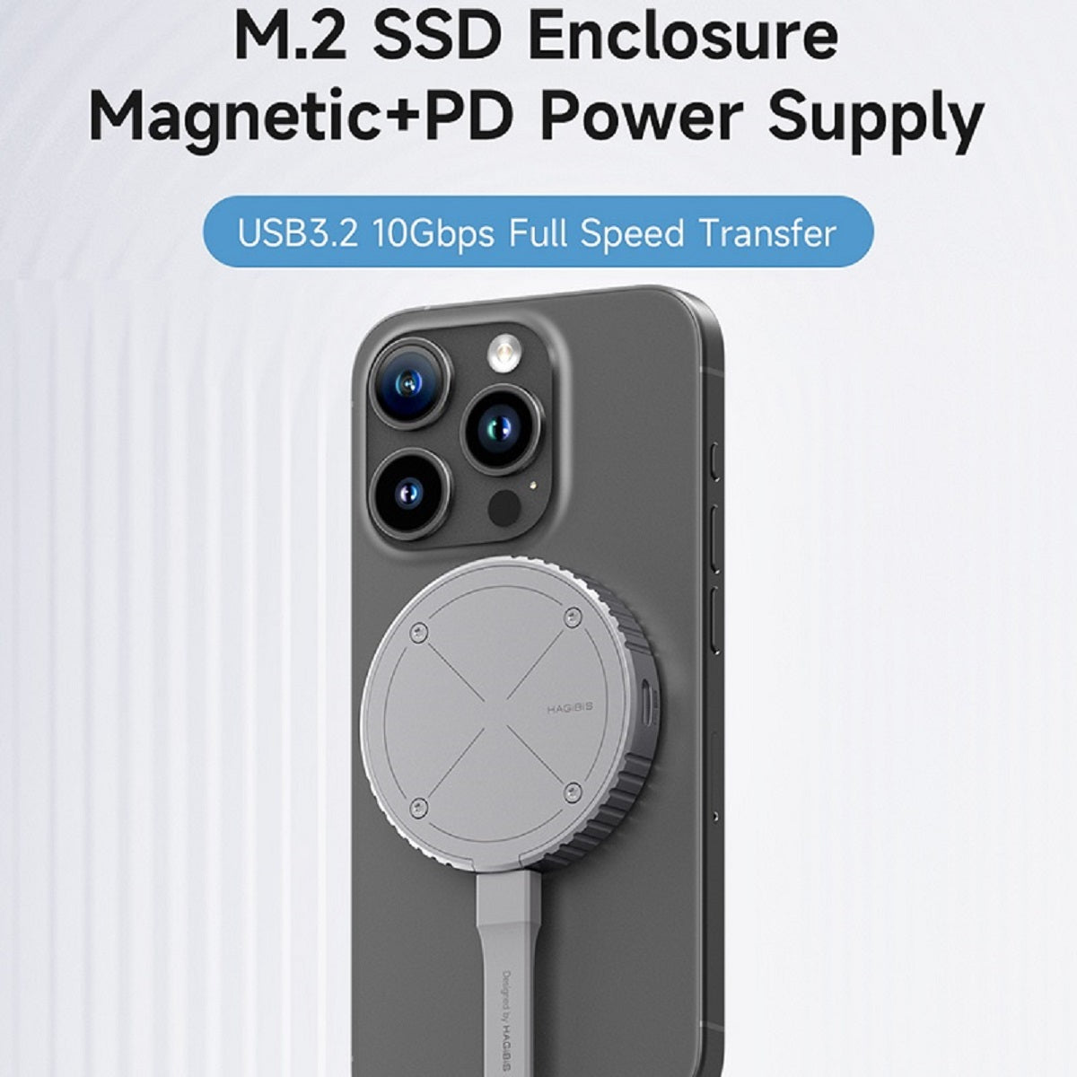 Magnetisk kabinet til SSD til iPhone 15 Pro Max ProRes NovaBook iPad Pro Android-kompatibel