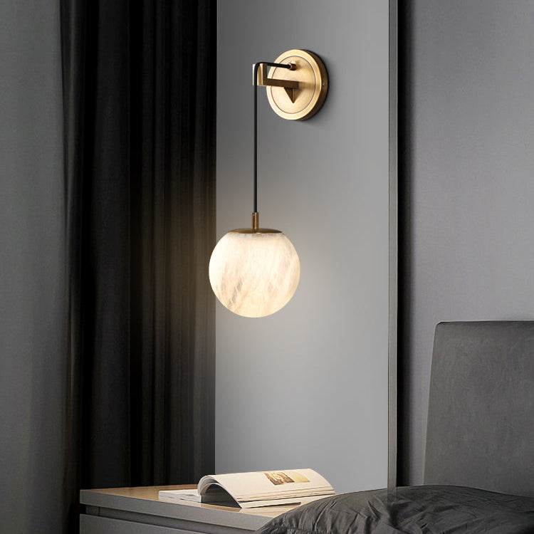 Minimalist Wall Lamp | Elegant Wall Sconce Lighting | Soft Diffused Wall Lights | Modern Brass Sconce | LED Wall Fixture - Zardee 4
