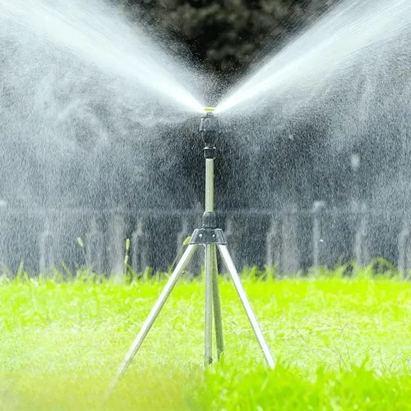 360 Degree Rotating Irrigation Tripod Garden Lawn Irrigation Telescopic Support Sprinkler Head Gardening Automatic Sprinkler 0
