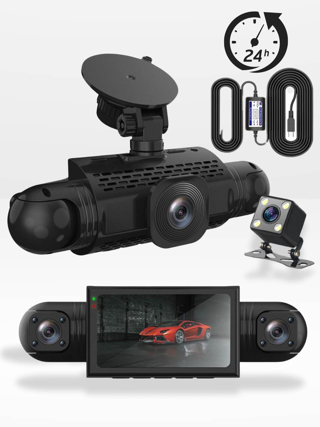 360° Dash Camera for Car with Video Recording 4