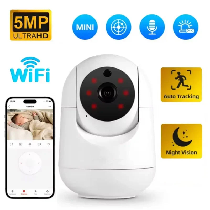 360° Smart Home Security Camera PTZ 2K 1620P AI Detection Night Vision Automatic Tracking Security Surveillance Baby Monitor 0