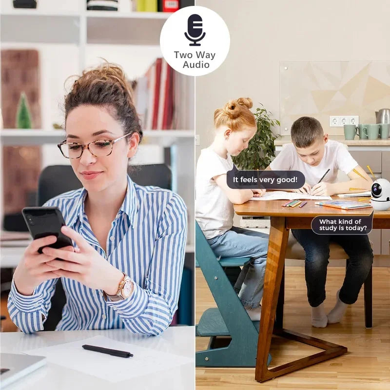 360° Smart Home Security Camera PTZ 2K 1620P AI Detection Night Vision Automatic Tracking Security Surveillance Baby Monitor 4