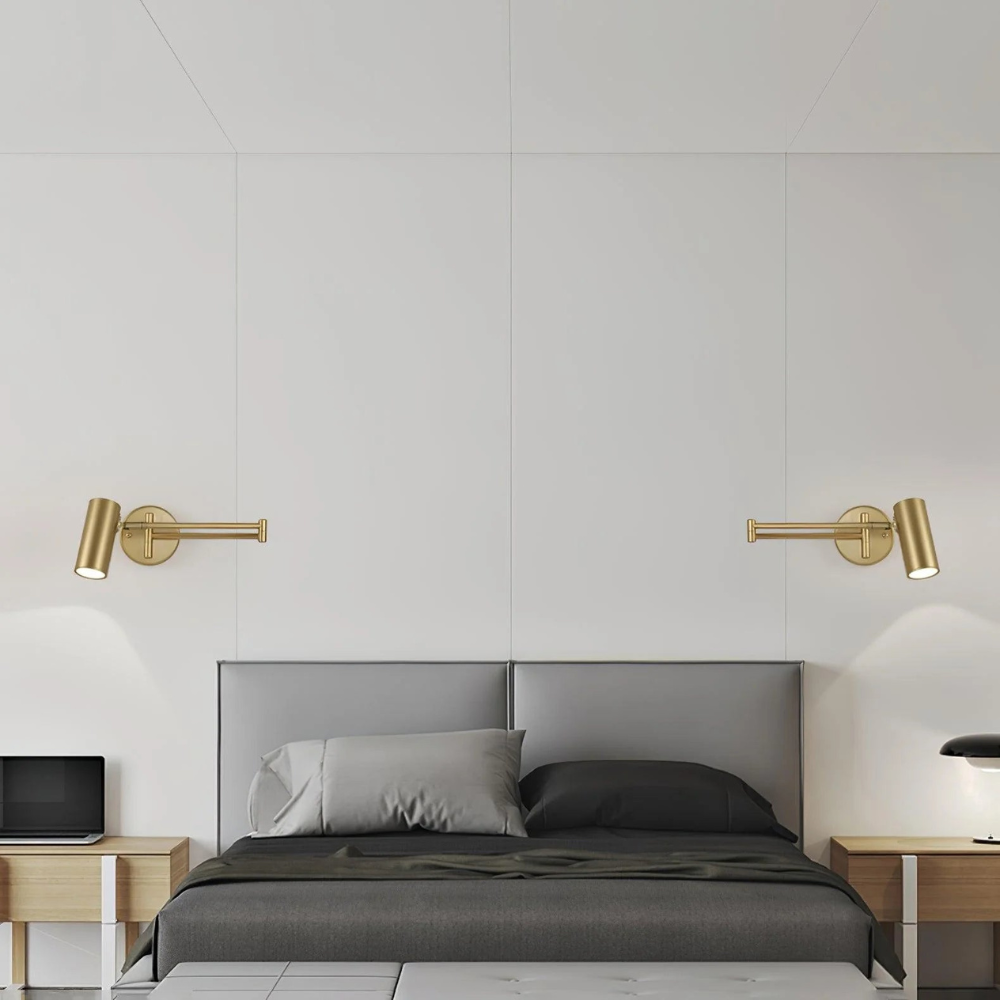 Adjustable Wall Lamp With Scandinavian Swing Arm Light For Modern Living Room And Bedroom Decor